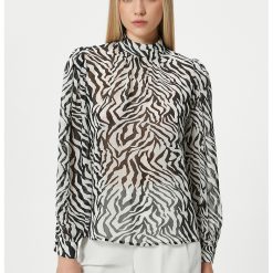 Bluza semitransparenta cu imprimeu zebra-FEMEI/IMBRACAMINTE/Bluze-IMBRACAMINTE/Bluze