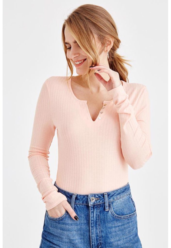 Bluza slim fit cu striatii-FEMEI/IMBRACAMINTE/Bluze-IMBRACAMINTE/Bluze