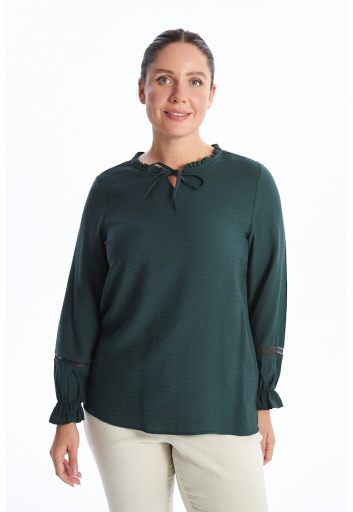 Bluza uni cu perforatii pe maneci-FEMEI/IMBRACAMINTE/Bluze-IMBRACAMINTE/Bluze