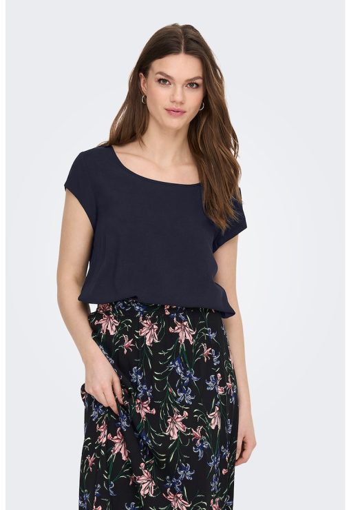 Bluza vaporoasa cu maneci scurte Nova-FEMEI/IMBRACAMINTE/Bluze-IMBRACAMINTE/Bluze