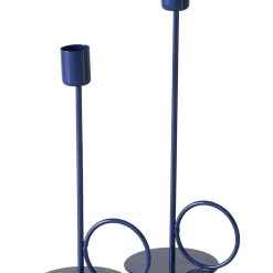 Boltze sfeșnic decorativ Mega 2-pack culoarea bleumarin-Decor