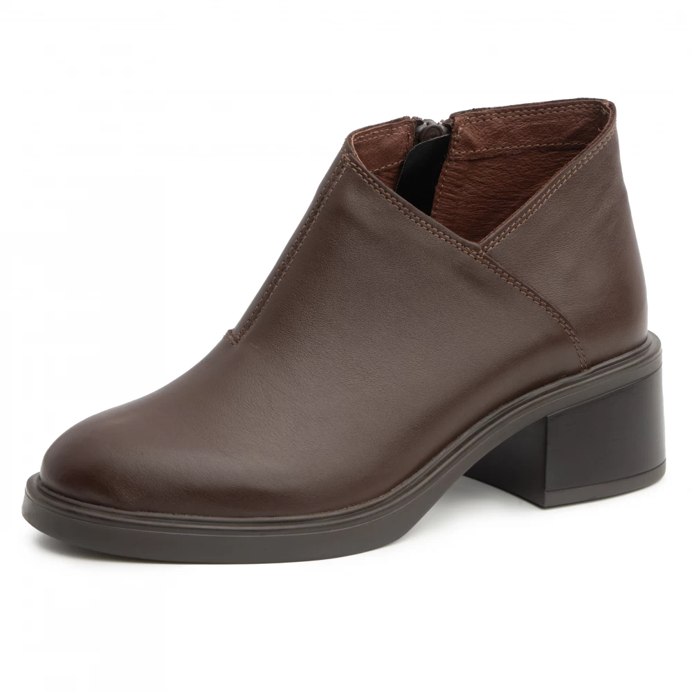 Botine piele 649 maro-Ghete si botine-Ghete si botine