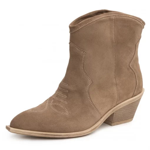 Botine piele 651 nisipiu-Ghete si botine-Ghete si botine