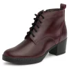 Botine piele naturala 652 bordo-Ghete si botine-Ghete si botine