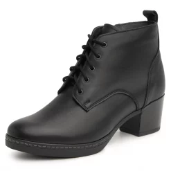Botine piele naturala 652 negru-Ghete si botine-Ghete si botine