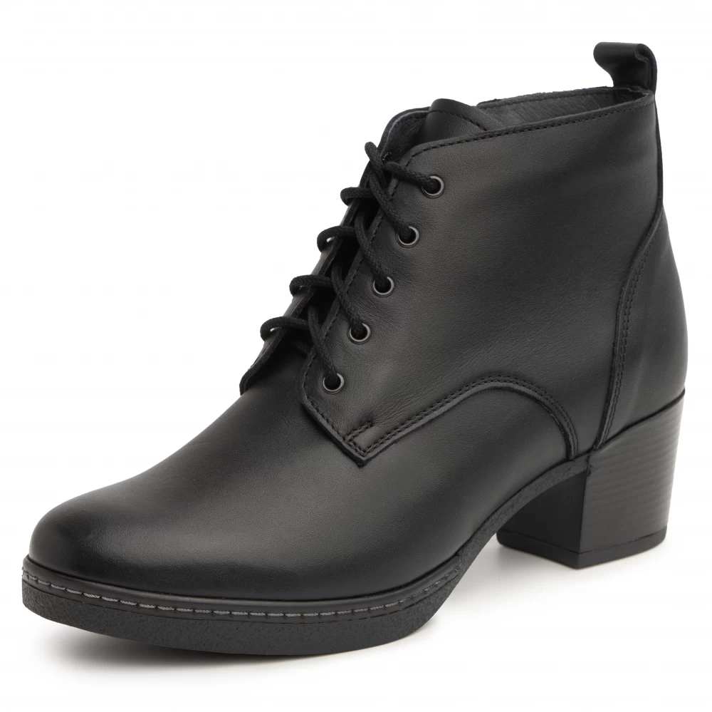 Botine piele naturala 652 negru-Ghete si botine-Ghete si botine