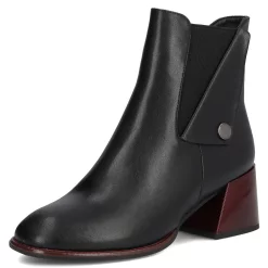 Botine piele naturala 7472 negru-Ghete si botine-Ghete si botine