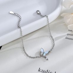 Bratara argint 925 JW632 model fluture placata cu rodiu 4