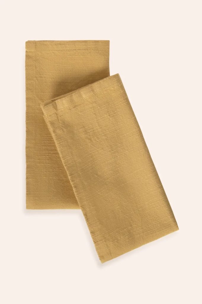 Calma House set de șervețele de bumbac Gavema 2-pack culoarea galben-Textile bucătărie