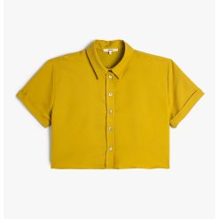 Camasa crop din amestec de modal-FEMEI/IMBRACAMINTE/Camasi-IMBRACAMINTE/Camasi