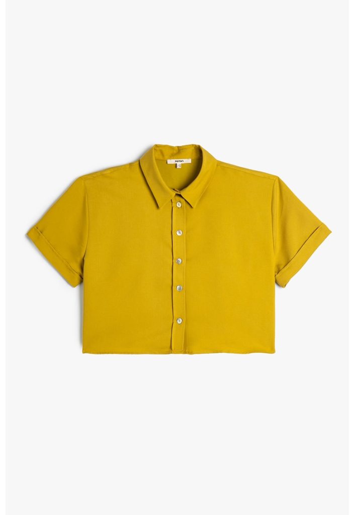 Camasa crop din amestec de modal-FEMEI/IMBRACAMINTE/Camasi-IMBRACAMINTE/Camasi