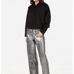 Camasa cu buzunare pe piept-FEMEI/IMBRACAMINTE/Camasi-IMBRACAMINTE/Camasi