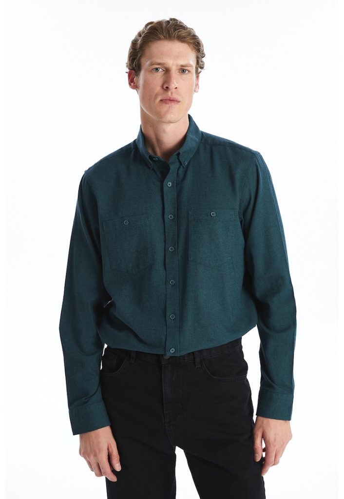 Camasa cu guler fixat cu nasturi-BARBATI/IMBRACAMINTE/Camasi-IMBRACAMINTE/Camasi