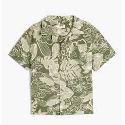 Camasa cu imprimeu tropical si maneci scurte-BAIETI/IMBRACAMINTE/Camasi-IMBRACAMINTE/Camasi