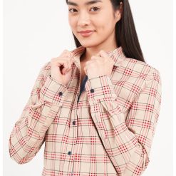 Camasa cu maneci lungi si model in carouri-FEMEI/IMBRACAMINTE/Camasi-IMBRACAMINTE/Camasi