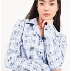 Camasa cu maneci lungi si model in carouri-FEMEI/IMBRACAMINTE/Camasi-IMBRACAMINTE/Camasi