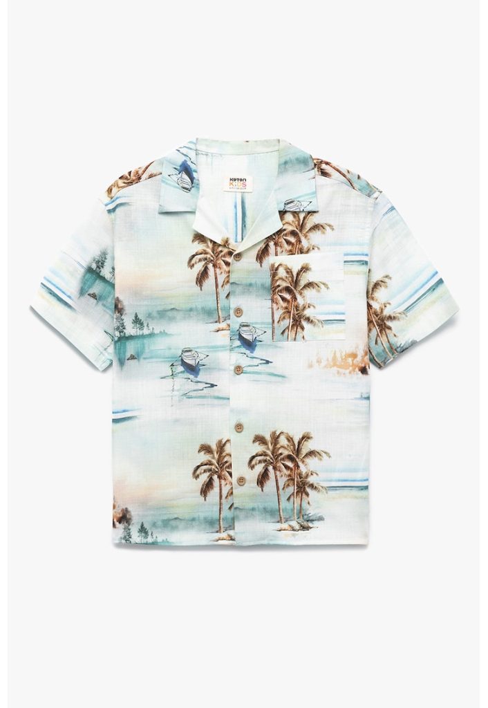 Camasa cu maneci scurte si model tropical-BAIETI/IMBRACAMINTE/Camasi-IMBRACAMINTE/Camasi