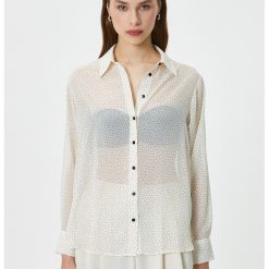 Camasa cu model si perforatii-FEMEI/IMBRACAMINTE/Camasi-IMBRACAMINTE/Camasi