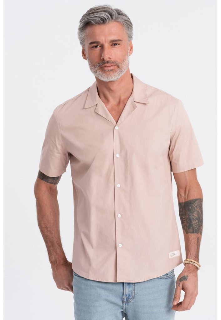 Camasa de bumbac cu maneci scurte-BARBATI/IMBRACAMINTE/Camasi-IMBRACAMINTE/Camasi