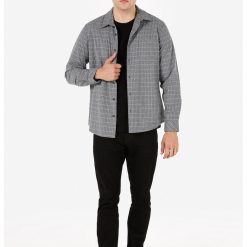 Camasa de bumbac in carouri-BARBATI/IMBRACAMINTE/Camasi-IMBRACAMINTE/Camasi