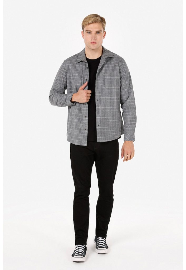 Camasa de bumbac in carouri-BARBATI/IMBRACAMINTE/Camasi-IMBRACAMINTE/Camasi