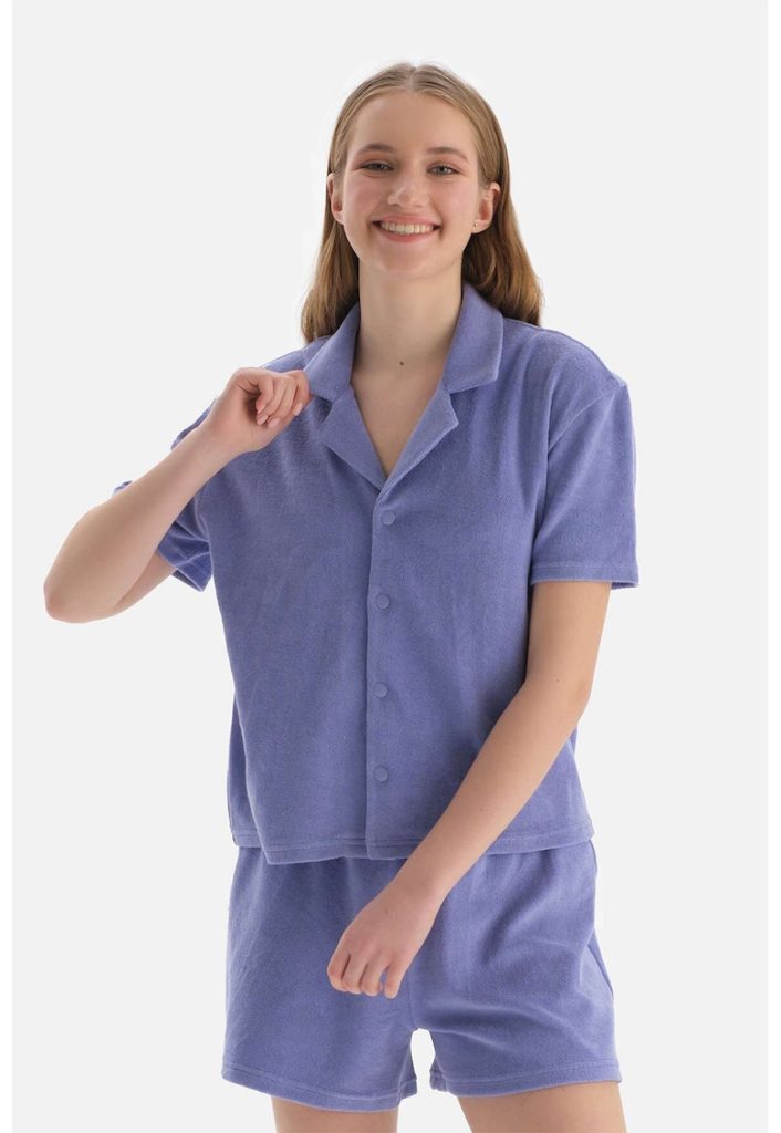 Camasa de plaja din amestec de bumbac-FEMEI/GENTI SI ACCESORII/Costume de baie-GENTI SI ACCESORII/Costume de baie