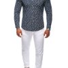Camasa din amestec de bumbac cu model-BARBATI/IMBRACAMINTE/Camasi-IMBRACAMINTE/Camasi
