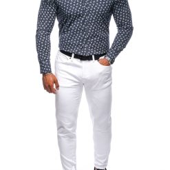 Camasa din amestec de bumbac cu model-BARBATI/IMBRACAMINTE/Camasi-IMBRACAMINTE/Camasi