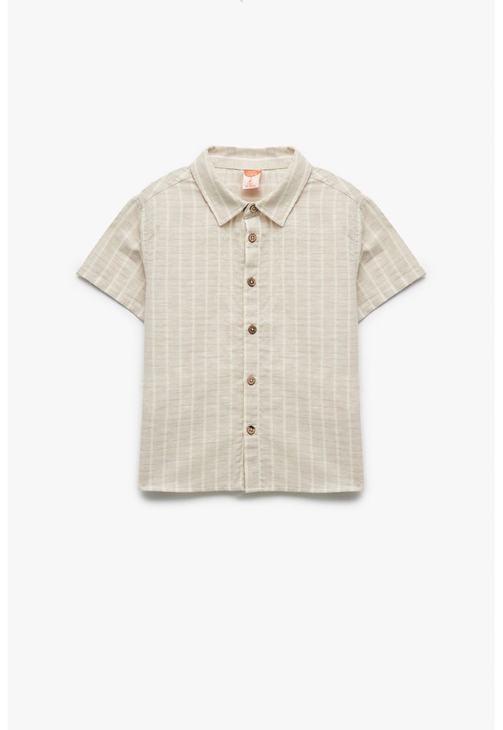 Camasa din amestec de in cu dungi-BAIETI/IMBRACAMINTE/Camasi-IMBRACAMINTE/Camasi