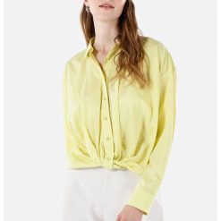 Camasa din amestec de modal cu detaliu rasucit-FEMEI/IMBRACAMINTE/Camasi-IMBRACAMINTE/Camasi