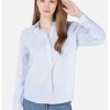 Camasa din bumbac cu model in dungi-FEMEI/IMBRACAMINTE/Camasi-IMBRACAMINTE/Camasi