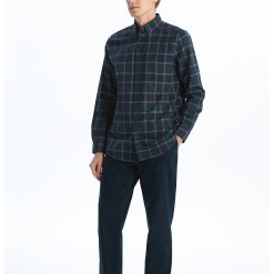 Camasa in carouri cu guler fixat cu nasturi-BARBATI/IMBRACAMINTE/Camasi-IMBRACAMINTE/Camasi