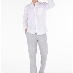 Camasa in dungi cu buzunar pe piept-BARBATI/IMBRACAMINTE/Camasi-IMBRACAMINTE/Camasi