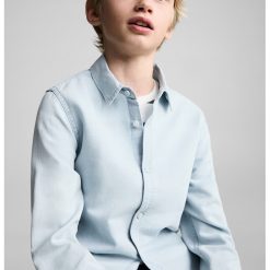 Camasa slim fit din denim-BAIETI/IMBRACAMINTE/Camasi-IMBRACAMINTE/Camasi
