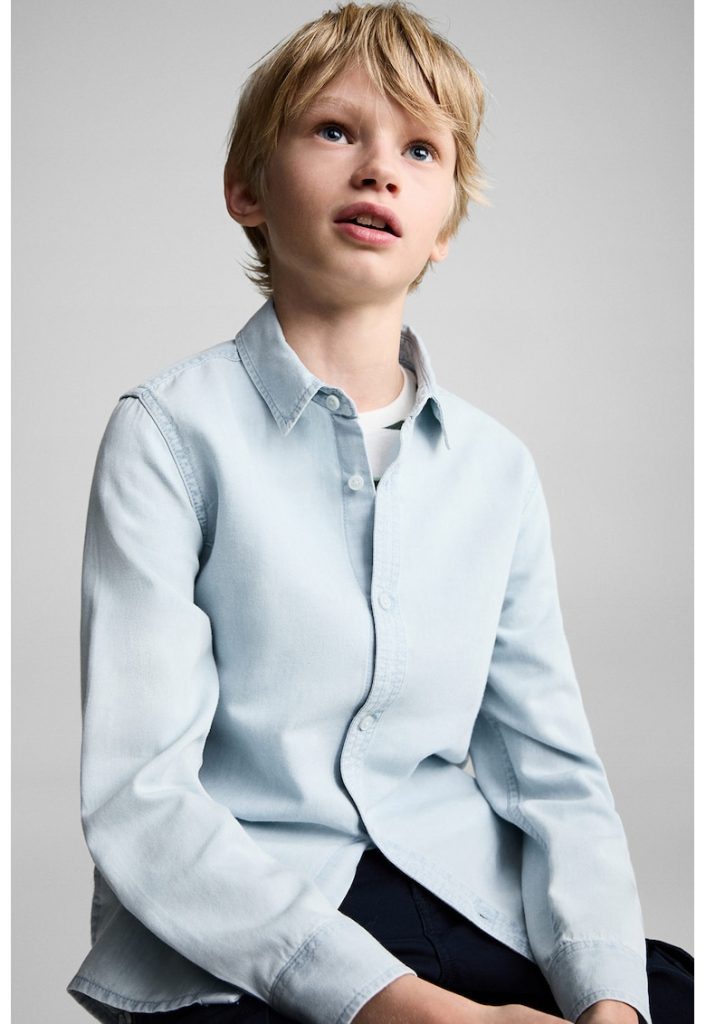 Camasa slim fit din denim-BAIETI/IMBRACAMINTE/Camasi-IMBRACAMINTE/Camasi