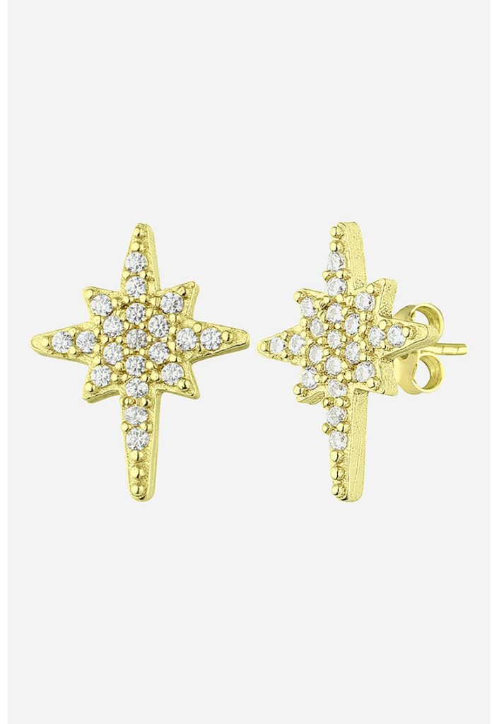 Cercei de argint 925 cu model stea si zirconia-FEMEI/GENTI SI ACCESORII/Bijuterii-GENTI SI ACCESORII/Bijuterii