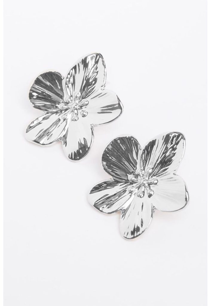 Cercei din alama in forma de floare-FEMEI/GENTI SI ACCESORII/Bijuterii-GENTI SI ACCESORII/Bijuterii