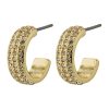 Cercei rotunzi cu tija si zirconia-FEMEI/GENTI SI ACCESORII/Bijuterii-GENTI SI ACCESORII/Bijuterii