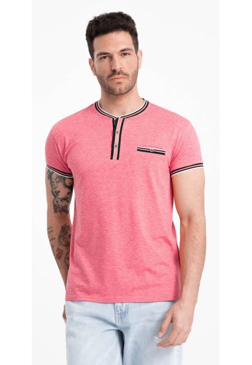 Clothing Tricou cu maneca scurta pentru barbati Tylissice Red-BARBATI/IMBRACAMINTE/Tricouri si maiouri-IMBRACAMINTE/Tricouri si maiouri