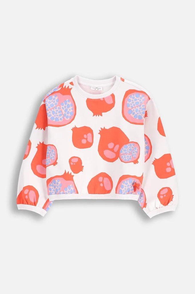 Coccodrillo hanorac de bumbac pentru copii culoarea alb