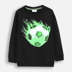 Coccodrillo hanorac de bumbac pentru copii culoarea negru