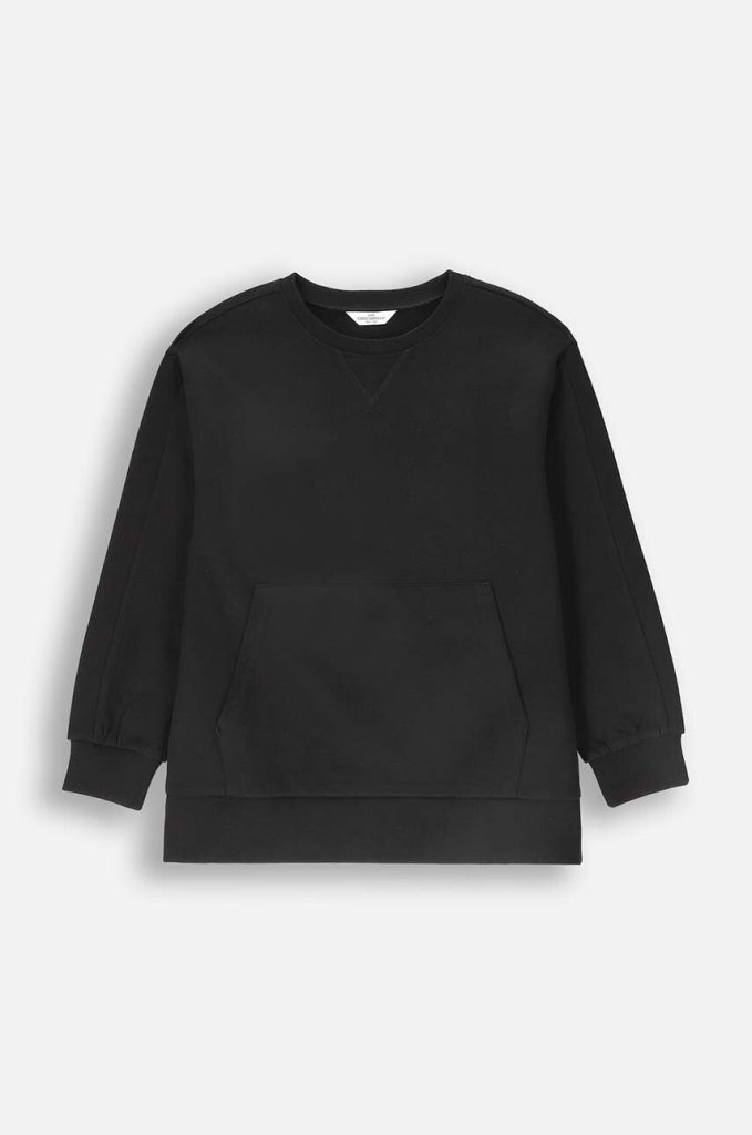 Coccodrillo hanorac de bumbac pentru copii culoarea negru