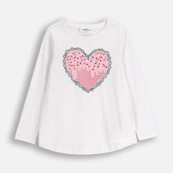 Coccodrillo longsleeve copii culoarea alb