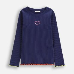 Coccodrillo longsleeve copii culoarea bleumarin