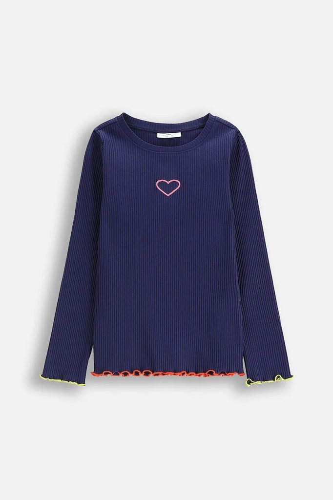 Coccodrillo longsleeve copii culoarea bleumarin