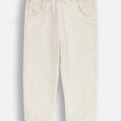 Coccodrillo pantaloni de trening pentru bebeluși culoarea bej