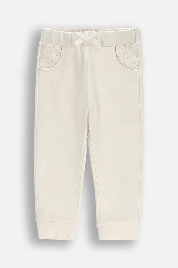 Coccodrillo pantaloni de trening pentru bebeluși culoarea bej