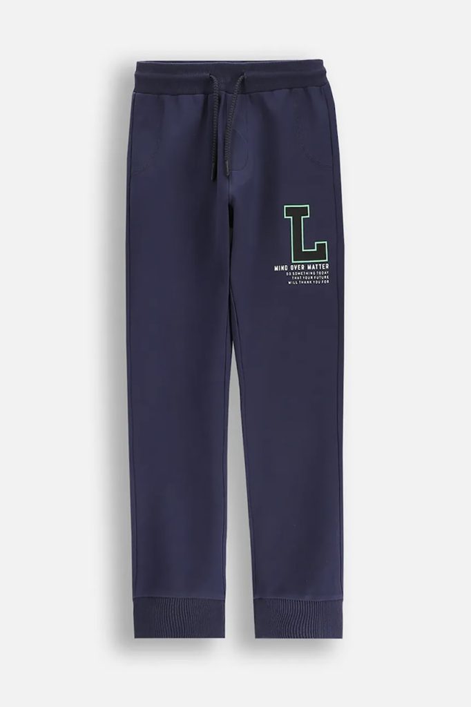 Coccodrillo pantaloni de trening pentru copii culoarea bleumarin