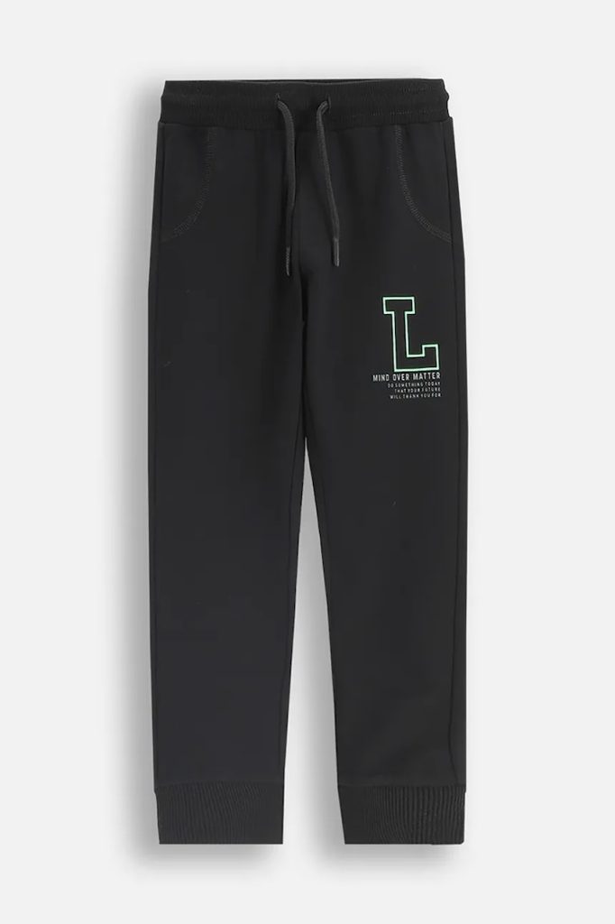 Coccodrillo pantaloni de trening pentru copii culoarea negru