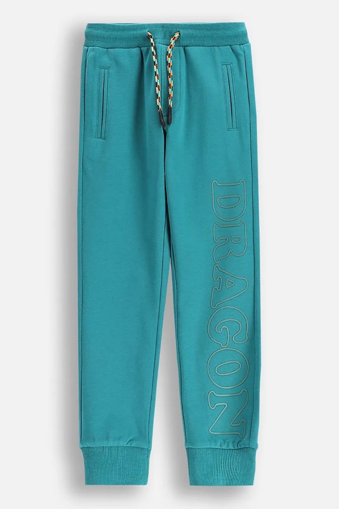Coccodrillo pantaloni de trening pentru copii culoarea turcoaz